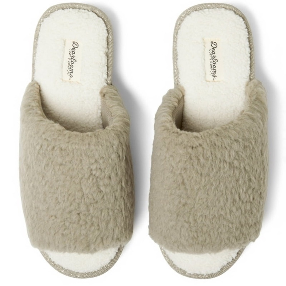 Dearfoams Cozy Comfort Women's Platform Terry Slide Slipper - Picture 2 of 9